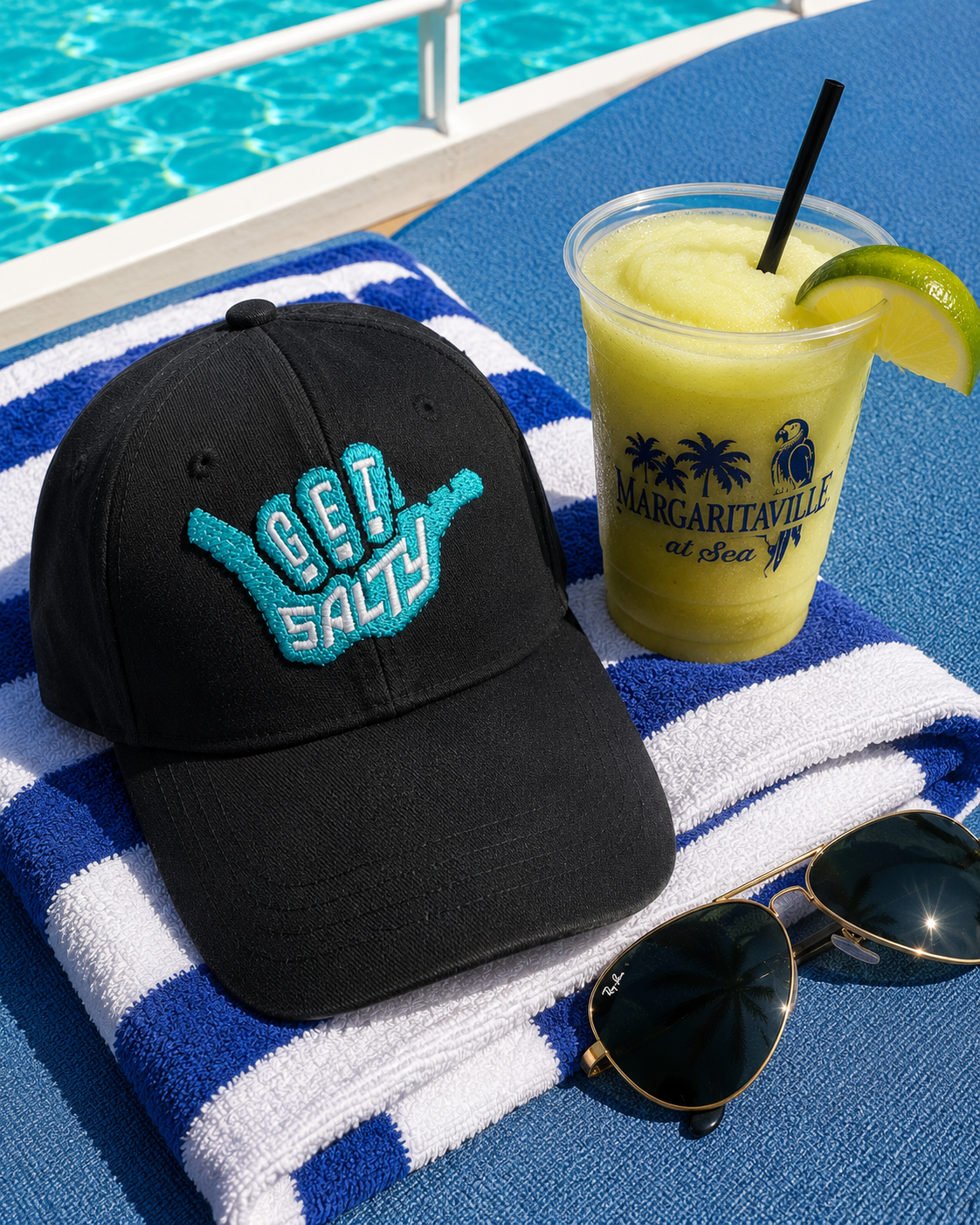 Get Salty Shaka Embroidered Baseball Cap