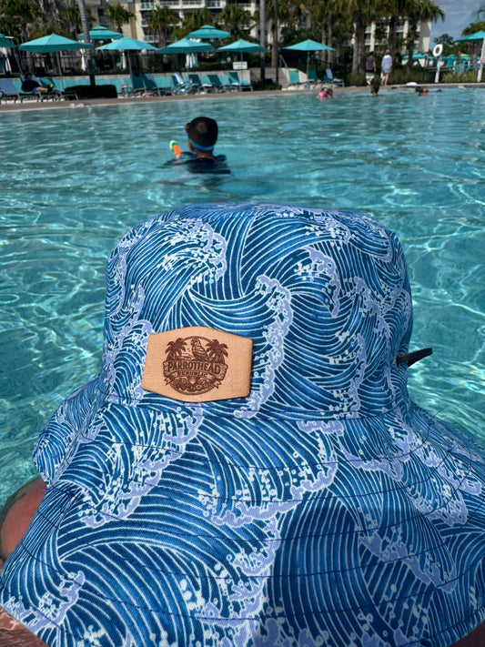 Margaritaville/Ocean Waves Reversible Bucket Hat