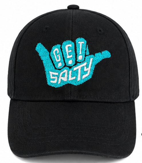 Get Salty Shaka Embroidered Baseball Cap